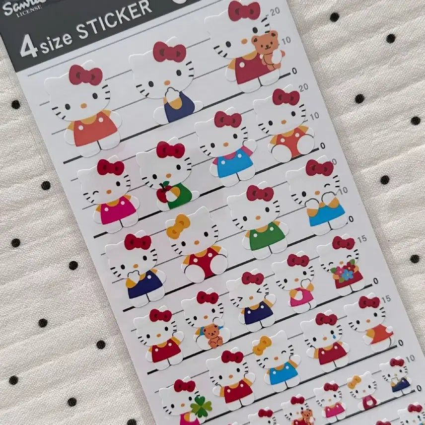 [BUNJANG] Hello Kitty 4-Size Sticker Set / 키티 4사이즈 스티커