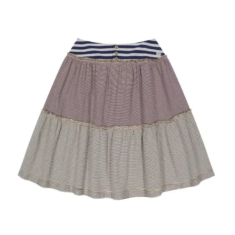 [BUNJANG] Koiseio Colored Stripe Midi Skirt / 코이세이오 컬러드 스트라이프 미디스커트
