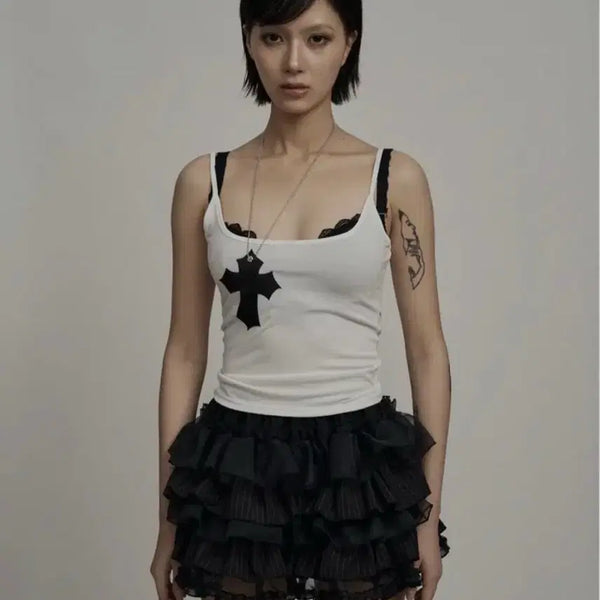 [BUNJANG] Illio Pin Stripe Tutu Shorts Skirt / 새상품) 일리오 튜튜 쇼츠 치마 스트라이프