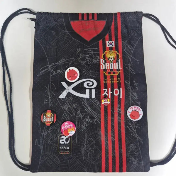 [BUNJANG] FC Seoul 20th Anniversary Signed Drawstring Bag (2024/2025 Season Players) / FC서울 20주년 기념 짐쌕 24, 25 친필사인
