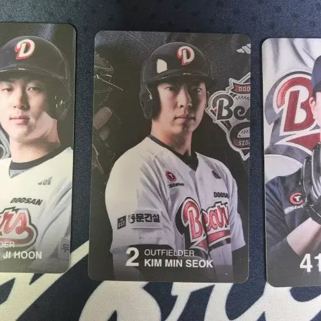 [BUNJANG] Doosan Bears Park Ji-hoon, Kim Min-seok, Choi Jun-ho 3 Photocard Set / 두산 베어스 박지훈 김민석 최준호 포토카드 3장 세트