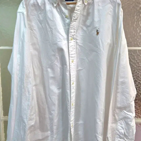 [BUNJANG] Polo Ralph Lauren Oxford Shirt White / 폴로 랄프로렌 옥스포드 셔츠 화이트
