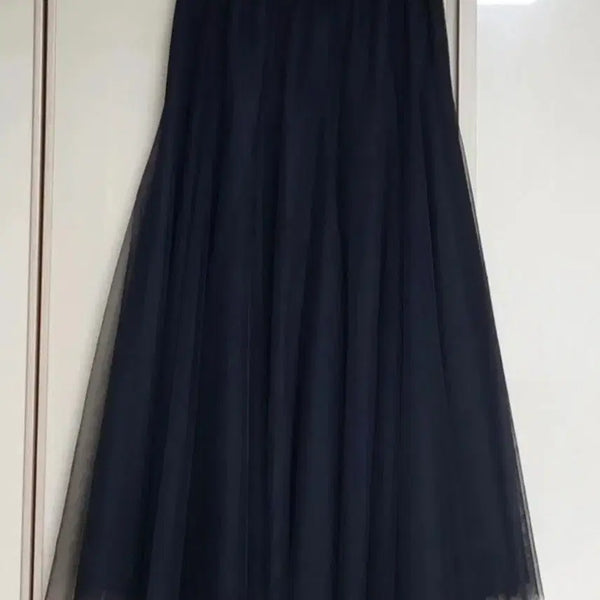 [BUNJANG] Black Chiffon Skirt One Size / 블랙 샤스커트 프리사이즈