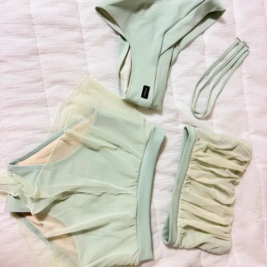 [BUNJANG] Porall Shirring Top + Skirt Pants + Low Pants Bundle Set / 포럴 셔링탑 + 스커트팬츠 + 로우팬츠 3가지 일괄 S/M 폴웨어, 폴댄스, 폴복