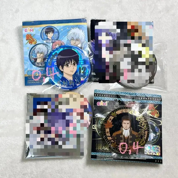 [BUNJANG] Gintama Shinpachi Kondo Sougo Sealed Can Badge / 은혼 신파치 콘도 미개봉 캔뱃지 양도
