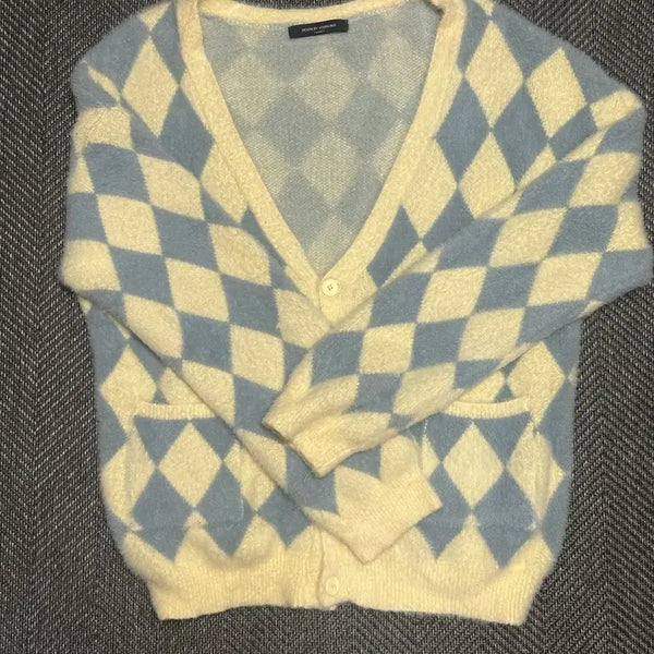 [BUNJANG] Argyle Pattern Cardigan / 아가일 패턴 가디건