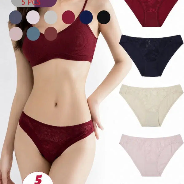 [BUNJANG] Women's 5-Piece Lingerie Set - Panties (Size 77) / 여성 5종 세트 란제리 속옷 팬티 , 77사이즈