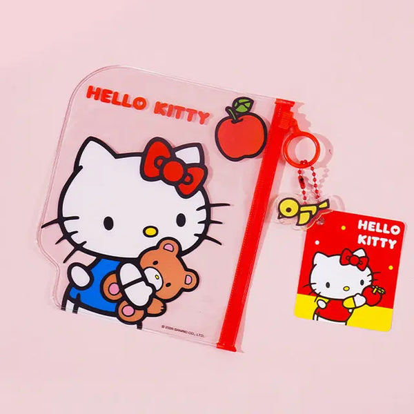 [BUNJANG] Hello Kitty Zipper Pouch with Keychain / 헬로키티 키링 지퍼백 파우치