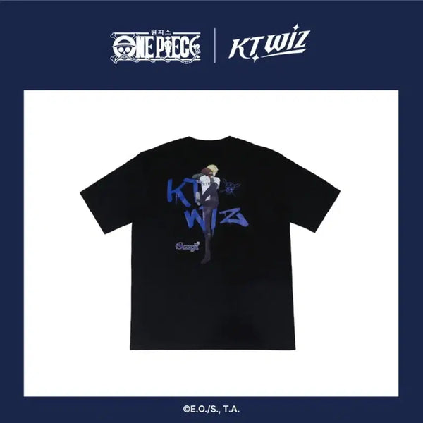 [BUNJANG] KT Wiz x One Piece Sanji Short Sleeve T-Shirt / [M L] KT 위즈 X 원피스 반팔 티셔츠 상디
