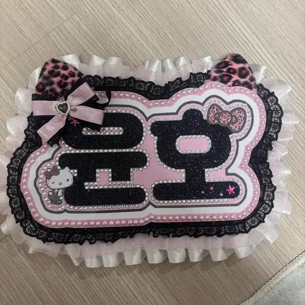 [BUNJANG] ATEEZ Yunho Nameboard Leopard Hello Kitty Design / 에이티즈 네임보드
