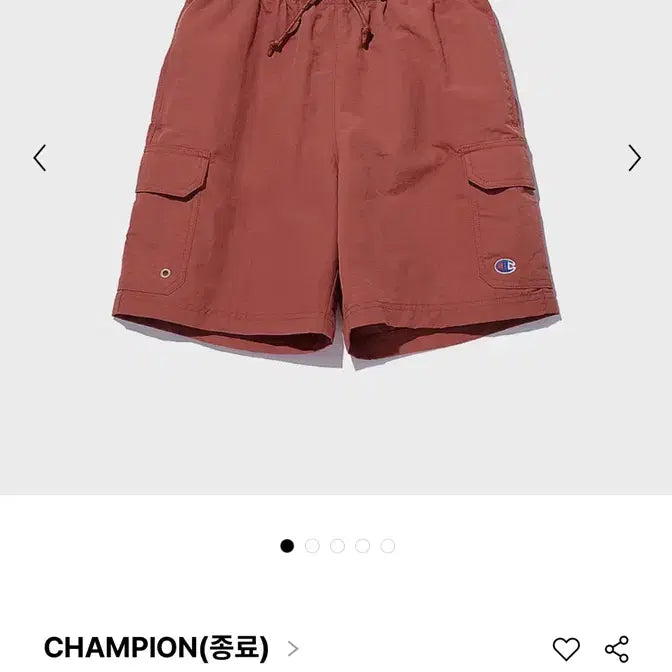 [BUNJANG] Champion 7-Inch Nylon Cargo Shorts (Dark Red) / (새상품) 챔피온 나일론 카고 7인치 숏팬츠