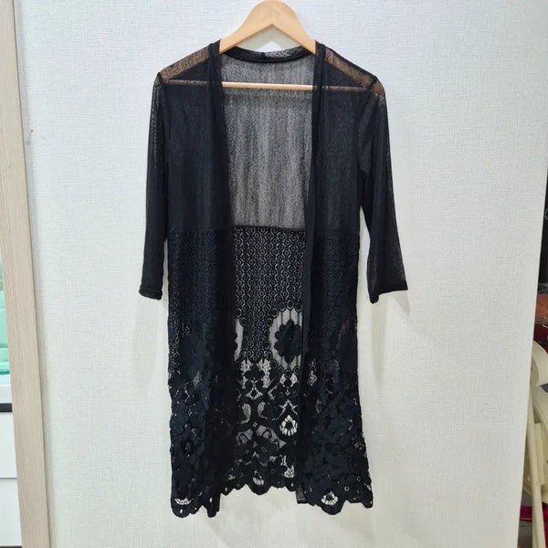 [BUNJANG] Black Lace Cardigan / 블랙 레이스 가디건