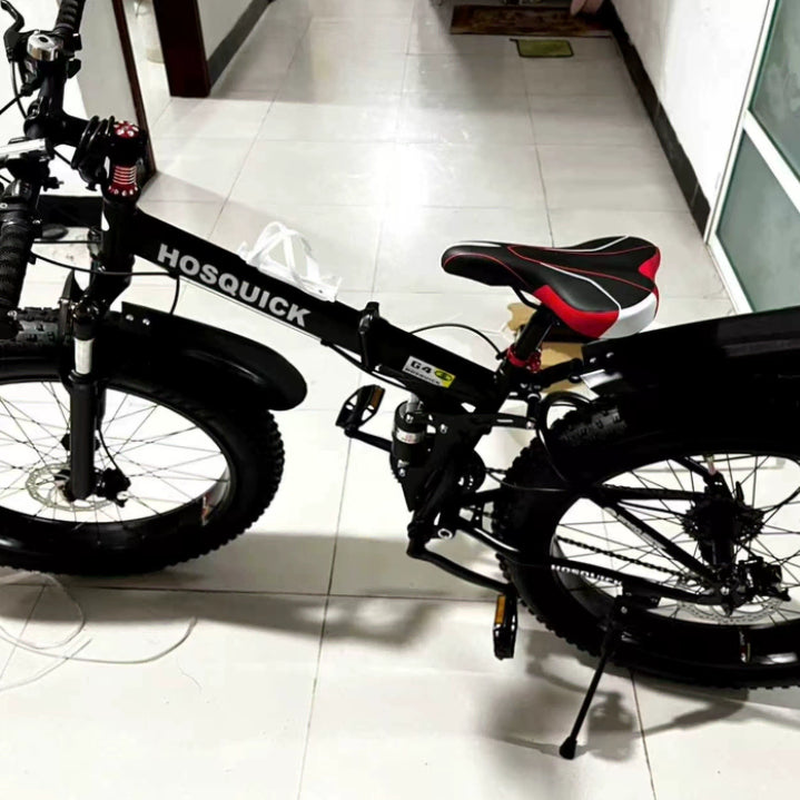 [BUNJANG] Fat Tire Folding Mountain Bike Bicycle / 팻바이크 접이식자전거 광폭자전거 팻타이어 MTB 산악자전거 미니벨로 폴딩자전거 자전거 출퇴근 캠핑 레저 195cm