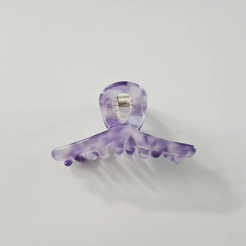 [BUNJANG] Purple Twisted Cellulose Claw Clip / (새상품) 미니 꼬임 퍼플 셀룰로오스 집게핀