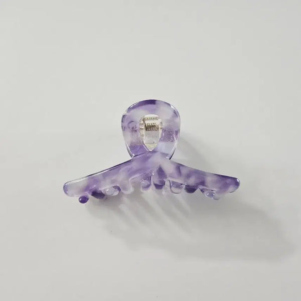 [BUNJANG] Purple Twisted Cellulose Claw Clip / (새상품) 미니 꼬임 퍼플 셀룰로오스 집게핀
