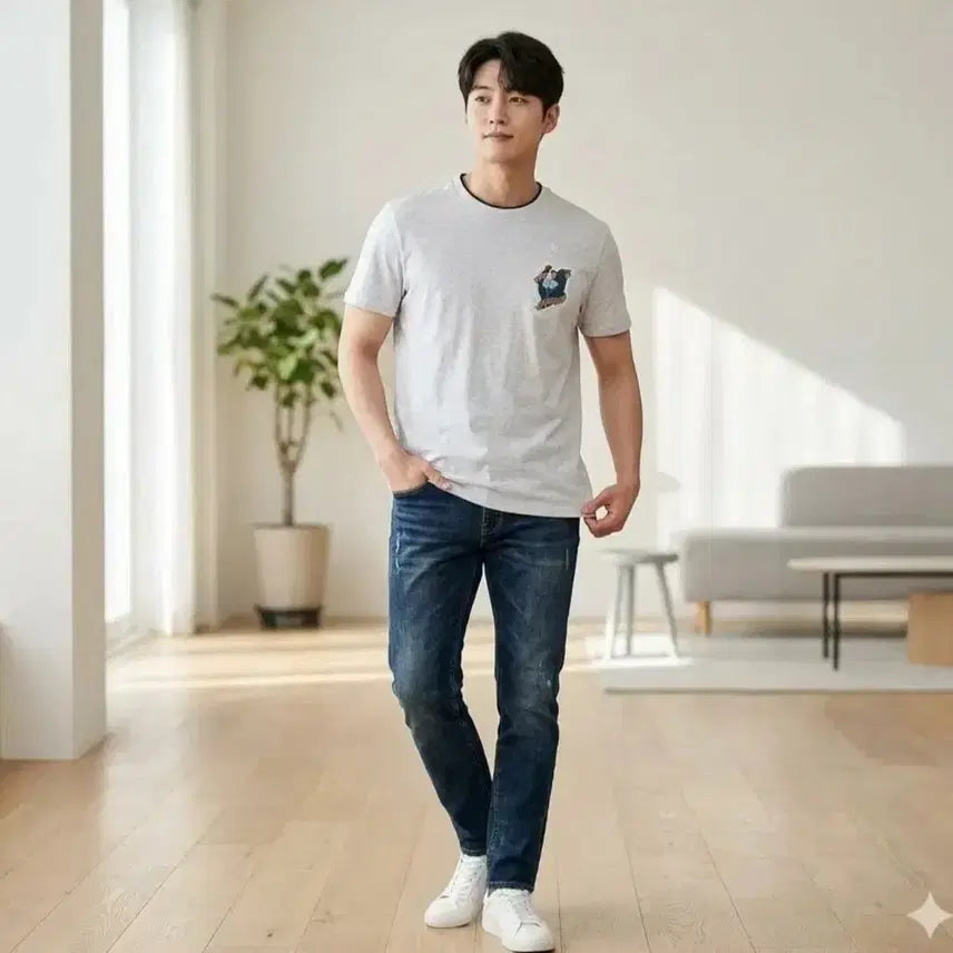 [BUNJANG] Le Coq Sportif Men's T-Shirt Size 105 / (무료배송)르꼬끄 티셔츠 남 105