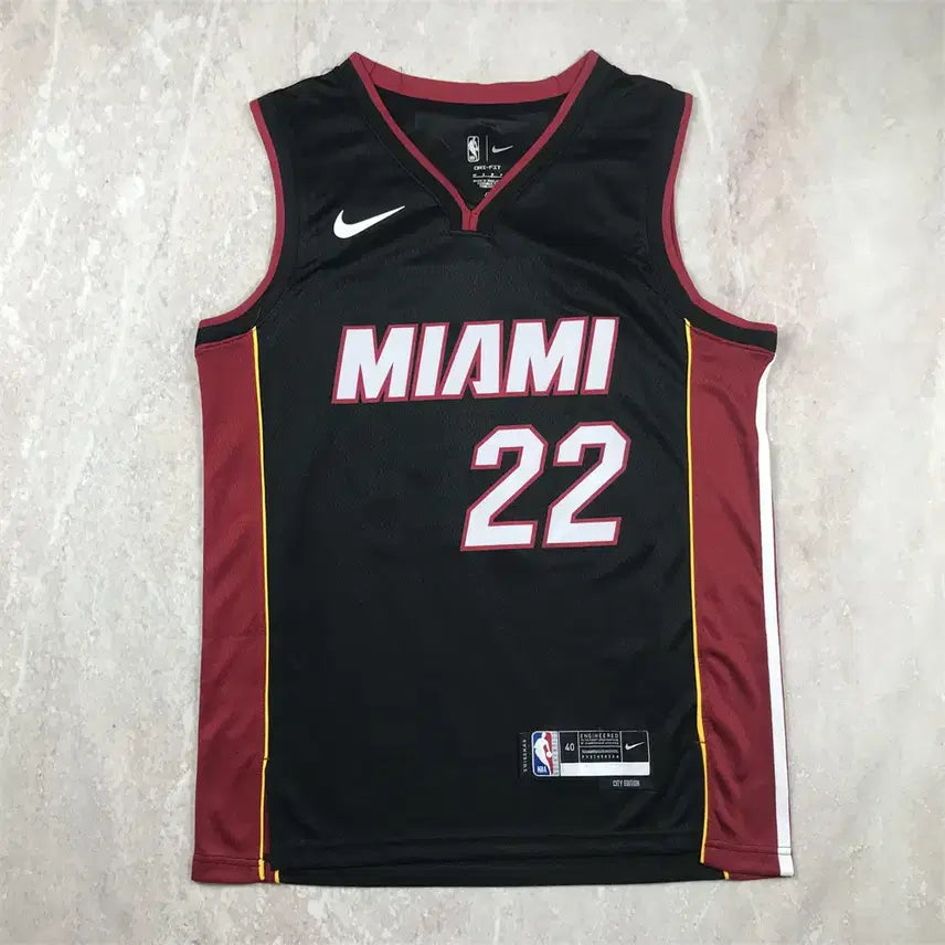 [BUNJANG] Miami Heat #22 Jimmy Butler NBA Jersey - Black / NBA 농구복 마이애미 히트 22번 버틀러 레귤러 블랙 핫 프레스
