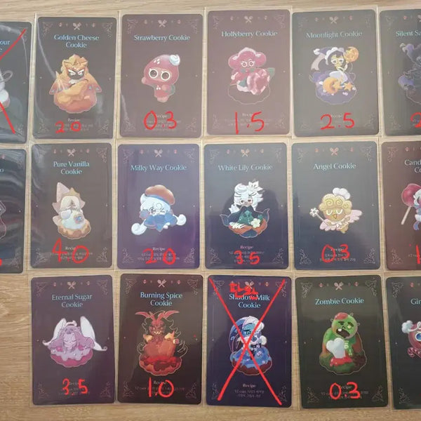 [BUNJANG] CookieRun Kingdom Recipe Card Bundle Set / 쿠키모어 레시피 카드 일괄 및 개별 판매.
