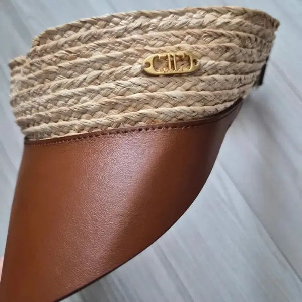 [BUNJANG] TIME Genuine Leather Sun Visor Cap Hat / TIME 타임  소가죽 썬바이저  썬캡 모자