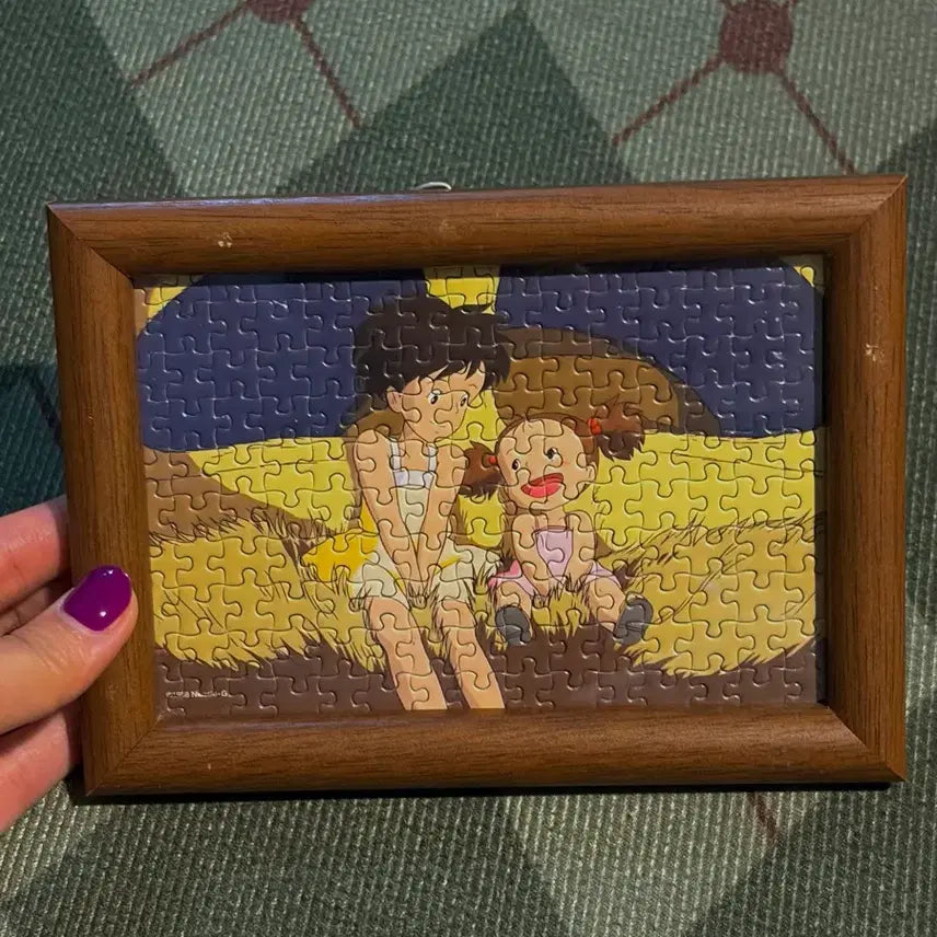 [BUNJANG] My Neighbor Totoro Satsuki and Mei Mini Puzzle Frame / 지브리 이웃집 토토로 퍼즐 액자