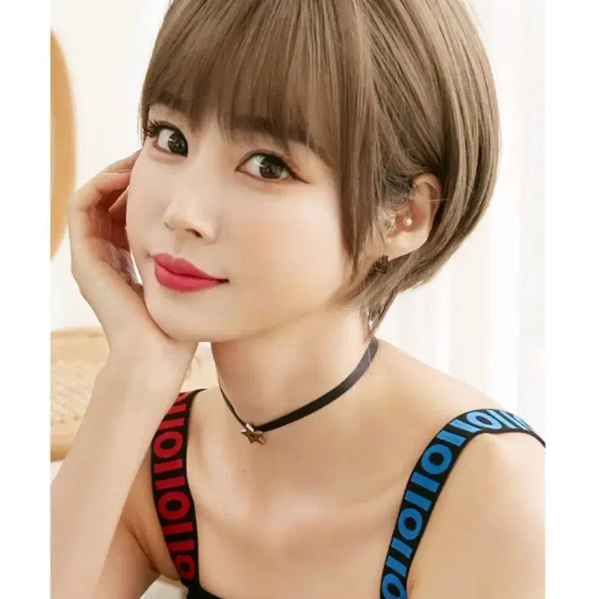 [BUNJANG] Short Cut Wig Yellow Brown / 숏컷,미니컷 통가발