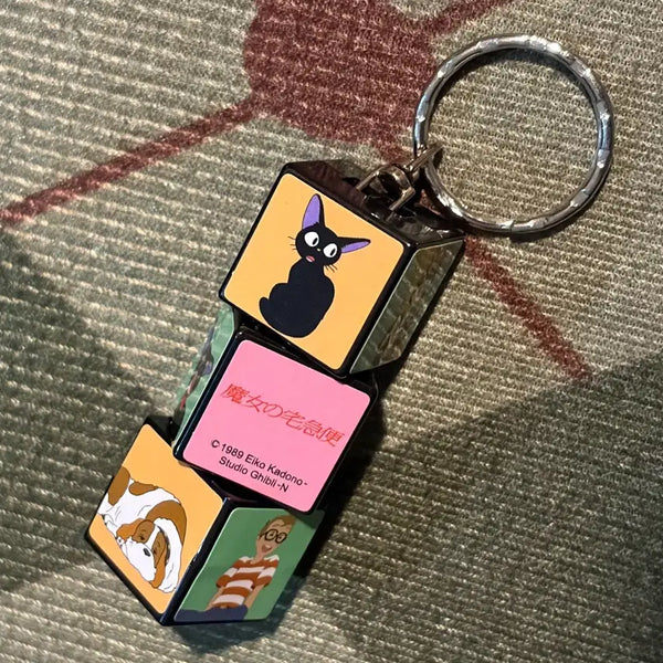 [BUNJANG] Studio Ghibli Kiki's Delivery Service Mini 3-Tier Cube Keychain / 지브리 마녀배달부키키 큐브 키링