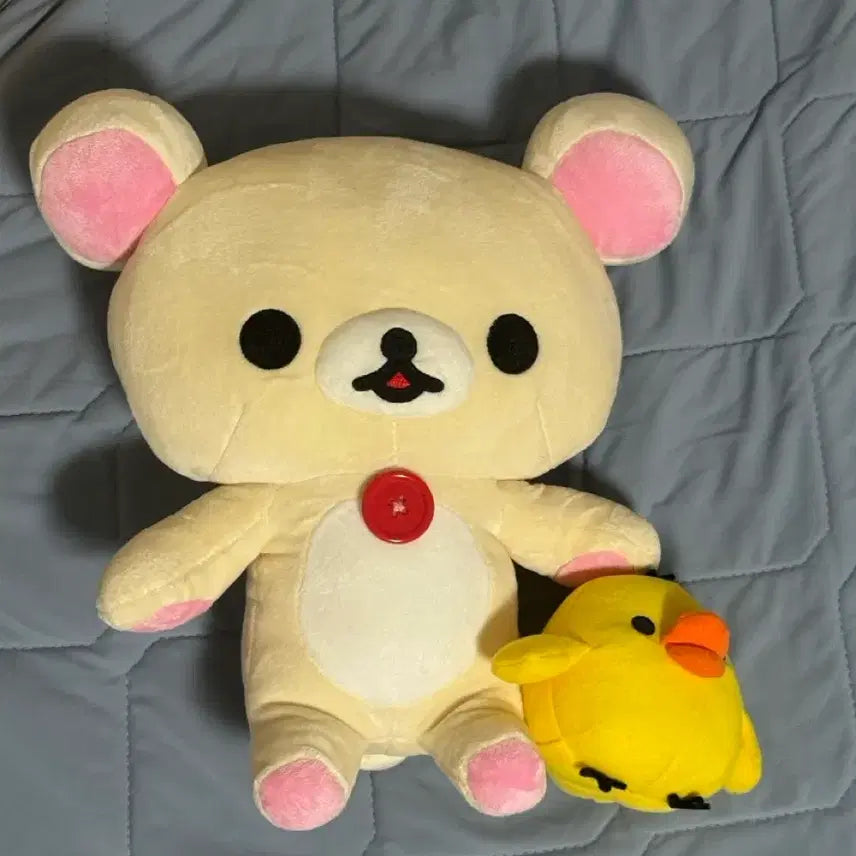 [BUNJANG] San-X Korilakkuma Kiiroitori Large Plush / 코리락쿠마 키이로이토리 인형 대왕 인형 고전