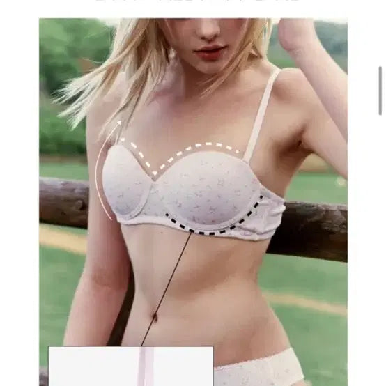 [BUNJANG] Fila Underwear New Half Cup Bra + Panty Set / 휠라 언더웨어 신상 하프컵 브라+ 팬티 세트