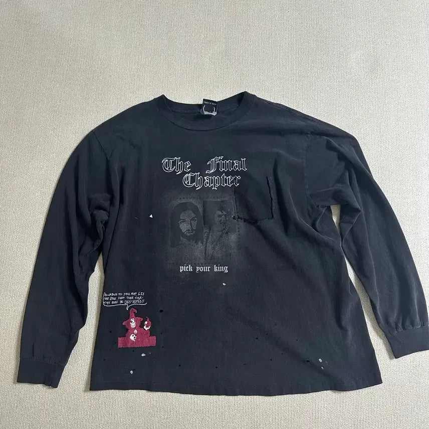 [BUNJANG] Donut Revenge Fingerprint Long Sleeve T-Shirt / [3] 도넛리벤지 핑거프레스 긴팔티