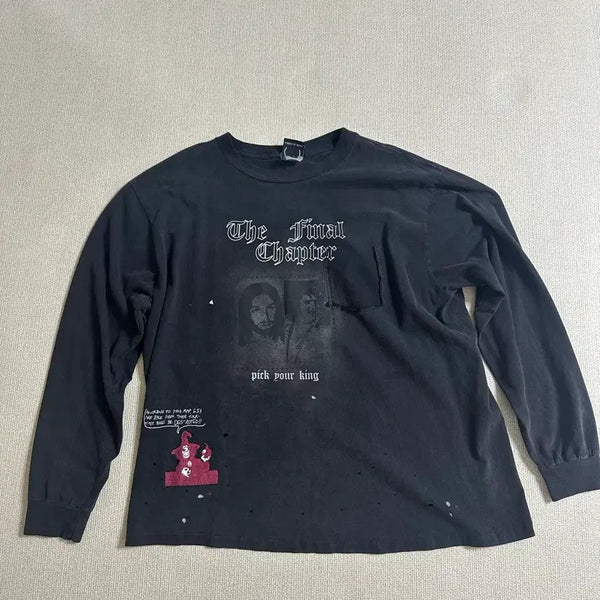 [BUNJANG] Donut Revenge Fingerprint Long Sleeve T-Shirt / [3] 도넛리벤지 핑거프레스 긴팔티