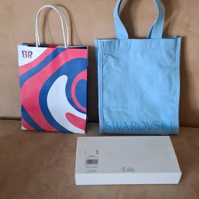 [BUNJANG] Swarovski Blue Eco Tote Bag / 스와로브스키 에코백 블루 토드백