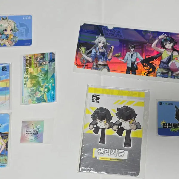 [BUNJANG] Arknights Endfield Frankburger Ticket Photocard Set / 세트 명일방주 앤드필드 프랭크버거 티켓 증명사진 포카 카뮤 진천우 결 훈장 스티커 엽서 관리자증 버거 미식