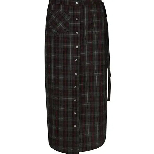 [BUNJANG] Recto Check Long Skirt / 렉토 체크 롱 스커트