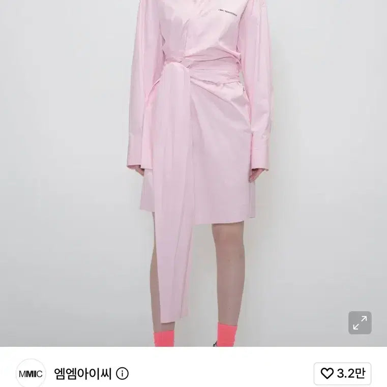 [BUNJANG] MMIC Pink Shirt Dress M / 엠엠아이씨 mmic 핑크색 셔츠 드레스 M(택포)