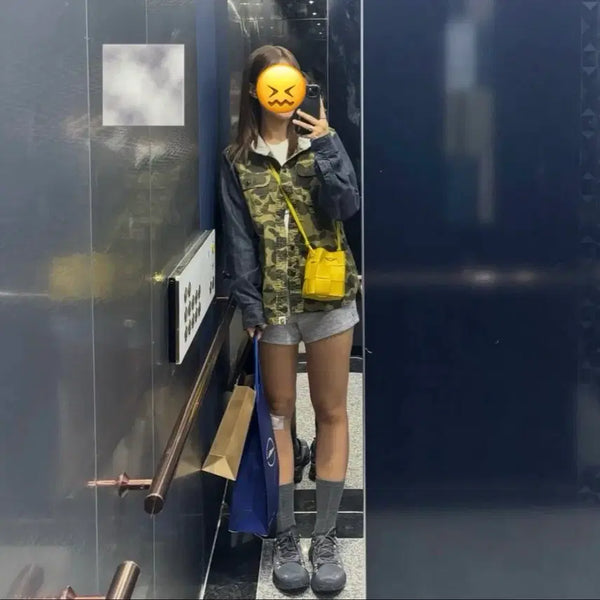 [BUNJANG] BAPE x Human Made x Stussy Camo Denim Sleeve Shirt / 베이프 카모셔츠 빈티지 휴먼메이드 스투시