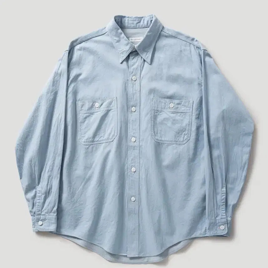 [BUNJANG] Kaptain Sunshine 26SS Two-Pocket Work Shirt Sky Blue / [5] 캡틴선샤인 26ss 워크 셔츠 스카이블루