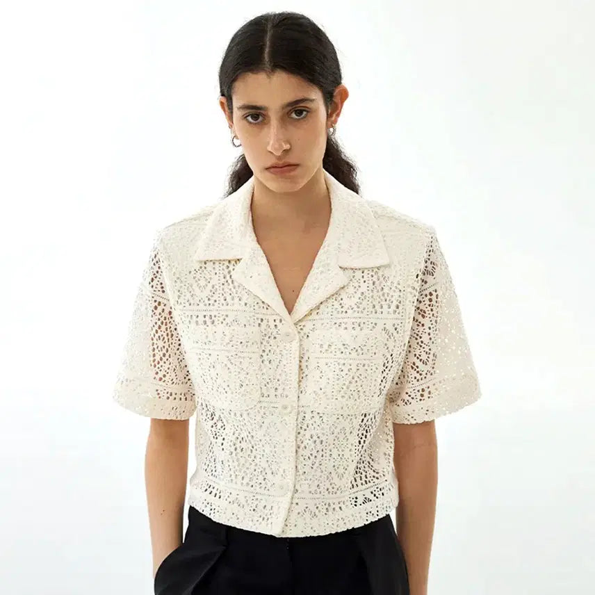 [BUNJANG] MAGJAY Lace Jacket (Ivory) / 매그제이(MAGJAY) 레이스자켓 55-66