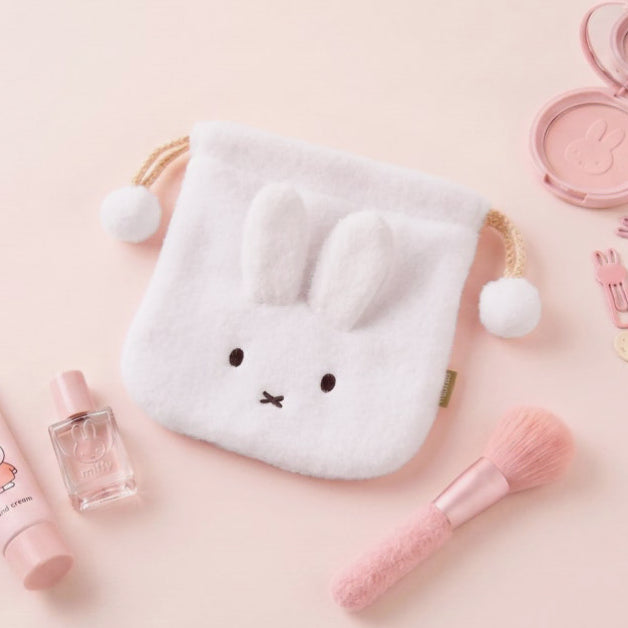 [BUNJANG] Miffy Drawstring Pouch White / 미피 조리개 주머니 파우치 화이트
