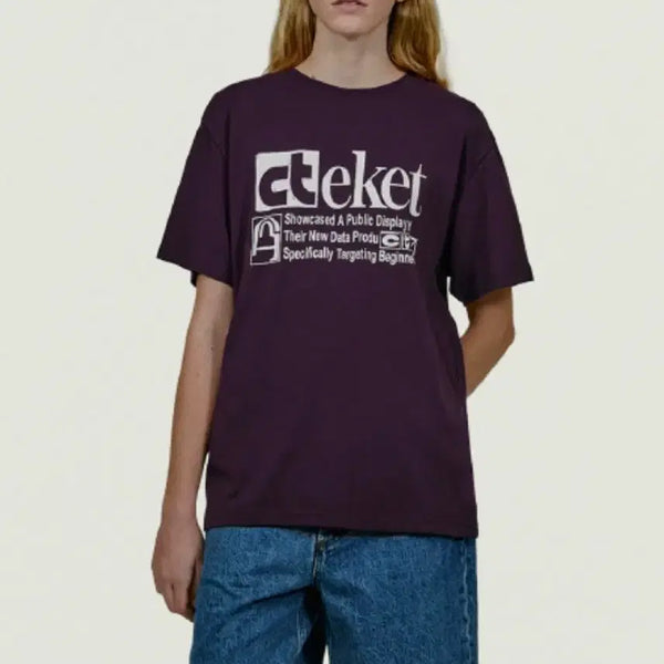 [BUNJANG] Teket Plan Tee Short Sleeve Shirt Purple S / 테켓 plan tee 반팔티 퍼플 S