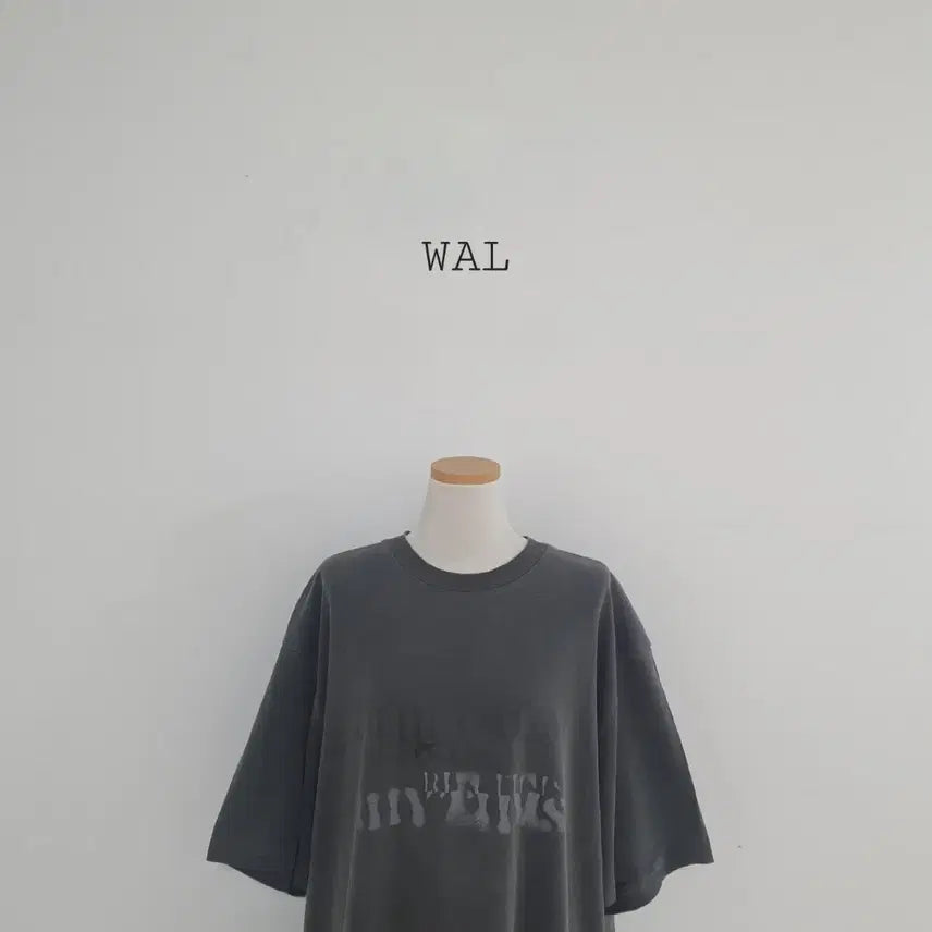 [BUNJANG] WAL Graphic Pigment Short Sleeve T-Shirt / No.26073102 WAL 그래픽 피그먼트 반팔 티셔츠