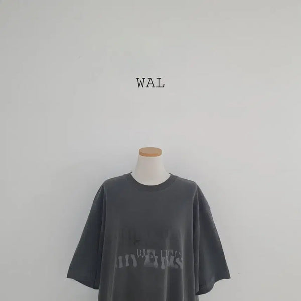 [BUNJANG] WAL Graphic Pigment Short Sleeve T-Shirt / No.26073102 WAL 그래픽 피그먼트 반팔 티셔츠