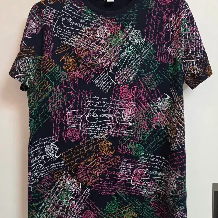 [BUNJANG] Berluti Scritto Print Short Sleeve T-Shirt / 벨루티 스크리토 프린트 반팔티셔츠