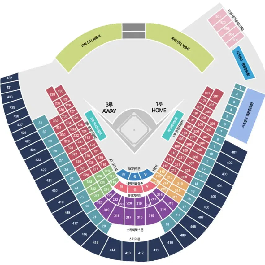 [BUNJANG] KT Wiz vs Hanwha Eagles Baseball Tickets / 8/1 KT위즈 vs 한화이글스 스탠딩워터존, 3루스카이
