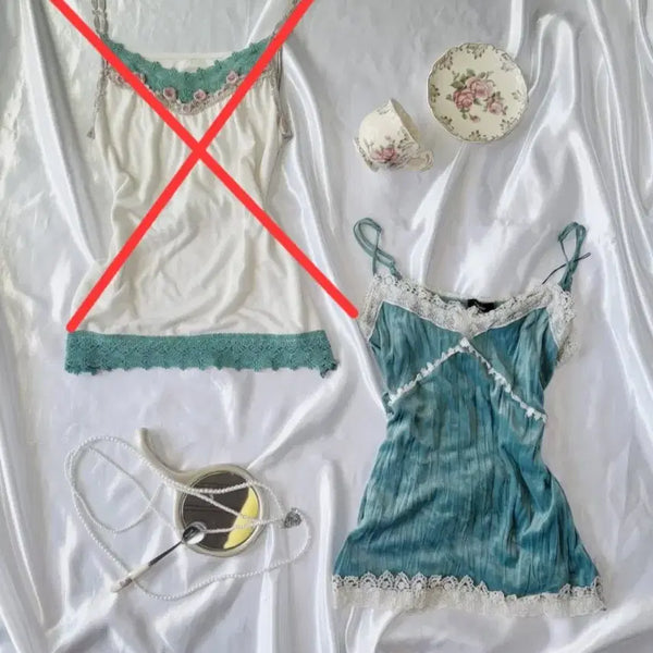 [BUNJANG] Vintage Teal Camisole / [8월 16일까지만 판매]빈티지 청록색 나시