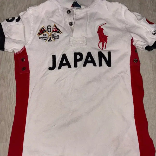 [BUNJANG] Polo Ralph Lauren Big Pony Japan Print Short Sleeve T-Shirt Size S / 폴로 치프키프 셔츠 빅포니 재팬 반팔
