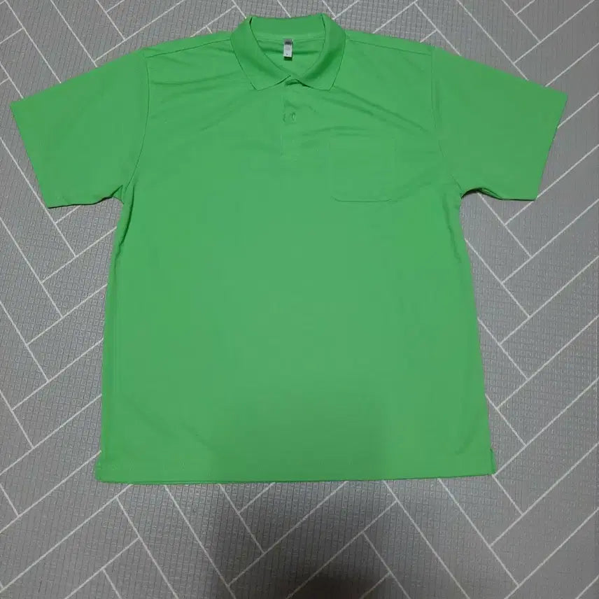 [BUNJANG] Women's Lime Green Collar T-Shirt / 새상품 새것 여성 라임색 카라티