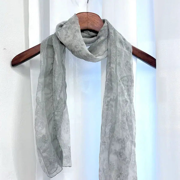 [BUNJANG] Gray See-through Paisley Fairy Scarf / 그레이 시스루 페이즐리 페어리 머플러 스카프 JPN