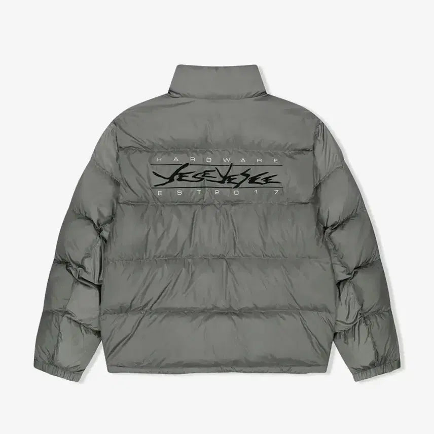 [BUNJANG] Yeseyesee Sign Logo Down Jacket Grey / 예스아이씨Sign Logo Down Jacket Grey