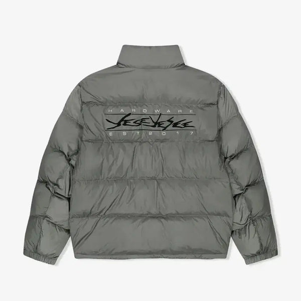[BUNJANG] Yeseyesee Sign Logo Down Jacket Grey / 예스아이씨Sign Logo Down Jacket Grey