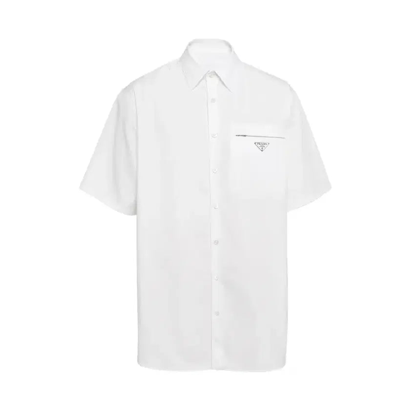 [BUNJANG] Prada Short Sleeve Cotton Shirt White XXL / (급처) 프라다 쇼트 슬리브 코튼 셔츠 화이트 (XXL)